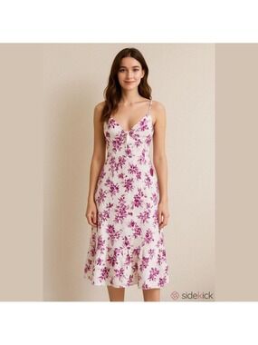 Haute Monde Floral Dress Spaghetti Straps, Medium,Runs Small,See Measuremens,New